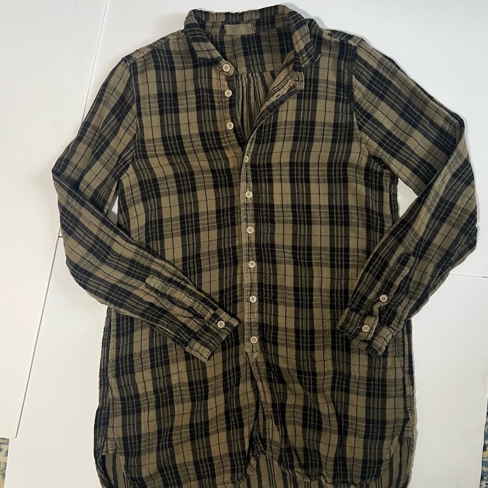CP Shades Size Small Long Sleeve Button Flannel Gauze 100% Cotton